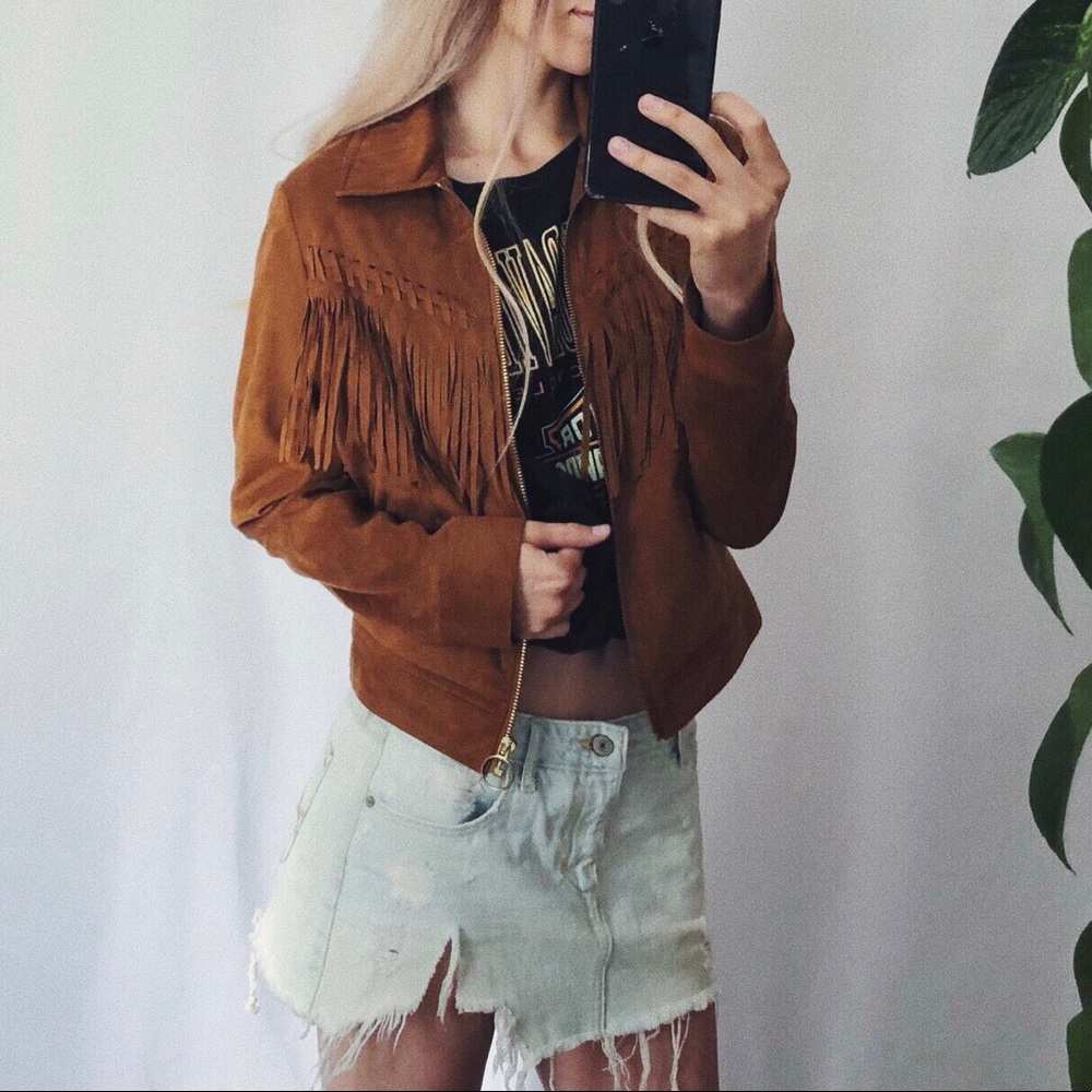Suede Fringe Jacket